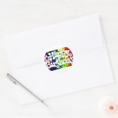 Feliz Aniversário - Happy Birthday Ronde Sticker (Envelop)