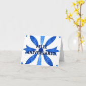 Feliz Aniversário, Portugees gefeliciteerd Kaart (Gele Bloem)