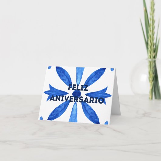 Feliz Aniversário, Portugees gefeliciteerd Kaart (Voorkant)