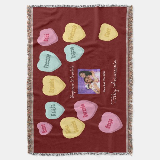 Felíz Aniversario Red Te Amo Papacito  Deken (Voorkant Verticaal)