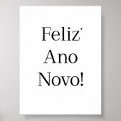 Feliz Ano Novo - minimalistic typography poster (Voorkant)
