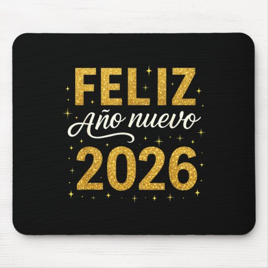 Feliz Año Nuevo 2026 New Year Spanish Fiesta Firew Muismat (Voorkant)
