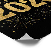 Feliz Año Nuevo 2026 Spanish New Year Gold Firewor Poster (Hoek)