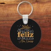 Feliz Año Nuevo 2026 Spanish New Years Eve Party  Sleutelhanger (Voorkant)