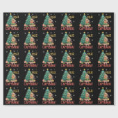 Feliz Capybara Elf Xmas Christmas Tree  Cadeaupapier (Vlak)