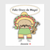 Feliz Cinco de Mayo Contour Sticker (Vel)
