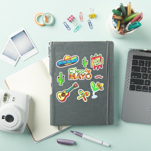 Feliz CINCO DE MAYO Fiesta Mexico Vlag Pack Set Sticker (iPad Cover)