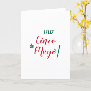 Feliz Cinco de Mayo Green White Red Kaart