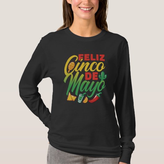 Feliz Cinco De Mayo Mexico Mexican Fiesta Party T-shirt (Voorkant)