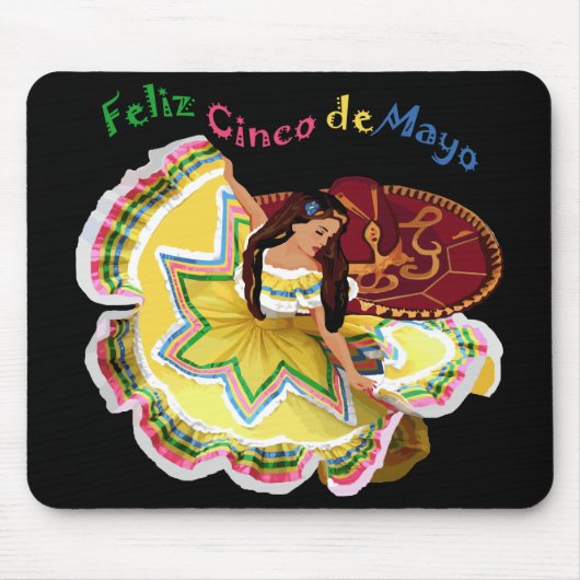 Feliz Cinco de Mayo Mousepad Muismat (Voorkant)