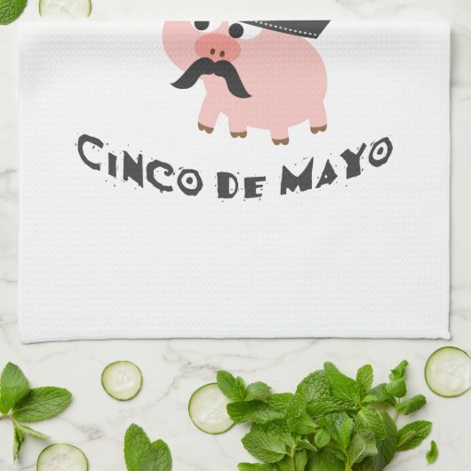 Feliz Cinco De Mayo - Pig Theedoek (Gevouwen)