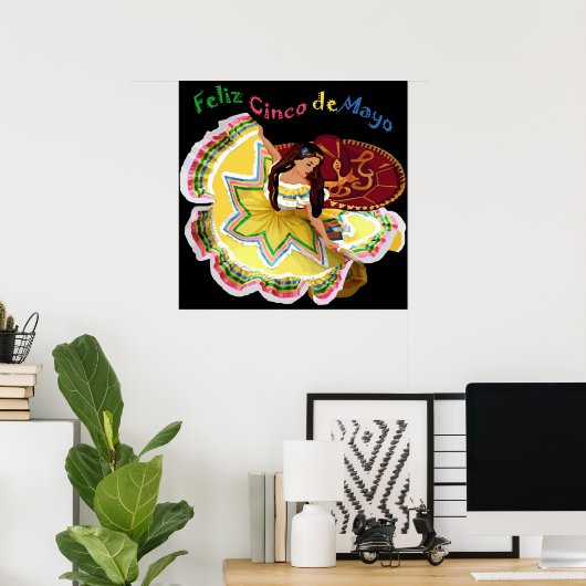 Feliz Cinco de Mayo Print (Thuiskantoor)