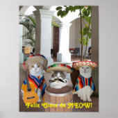 Feliz Cinco de MEOW! Poster (Voorkant)