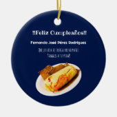 Feliz cumpleaños a el Comelón de Tamales Keramisch Ornament (Voorkant)