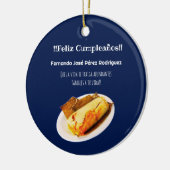 Feliz cumpleaños a el Comelón de Tamales Keramisch Ornament (Links)