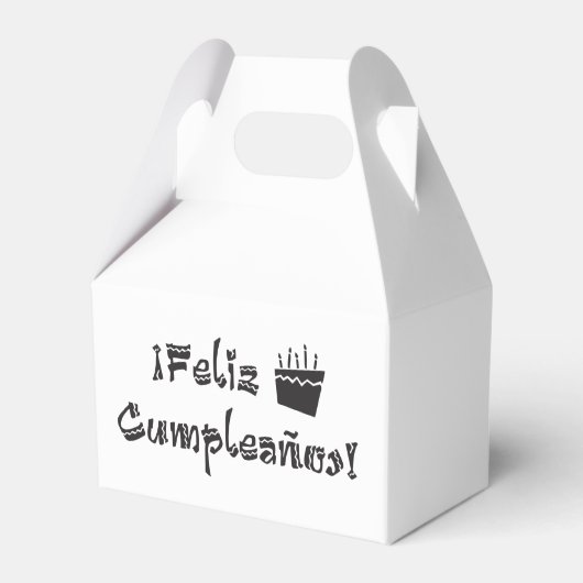 feliz cumpleanos arriba cake bedankdoosjes (Voorkant Zijde)