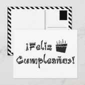 feliz cumpleanos arriba cake briefkaart (Voorkant / Achterkant)