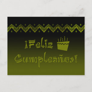 feliz cumpleanos arriba cake briefkaart