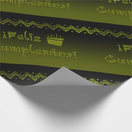 feliz cumpleanos arriba cake cadeaupapier (Hoek)