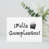 feliz cumpleanos arriba cake kaart (Staand voorkant)