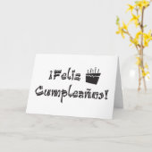 feliz cumpleanos arriba cake kaart (Gele Bloem)