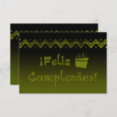 feliz cumpleanos arriba cake kaart (Voorkant / Achterkant)