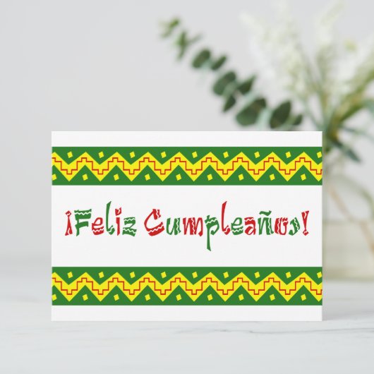 feliz cumpleanos arriba kaart (Staand voorkant)