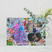 Feliz Cumpleanos Bloemen & Vlinders PV01 Kaart (Staand voorkant)