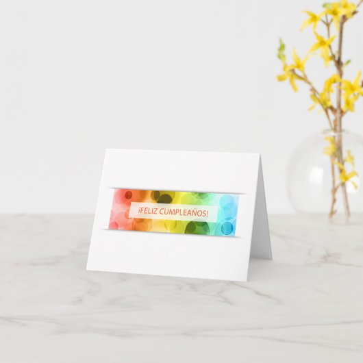 feliz cumpleanos bokeh - lichten kaart (Gele Bloem)