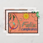 Feliz Cumpleanos Briefkaart (Voorkant / Achterkant)