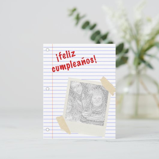 Feliz Cumpleanos Briefkaart (Staand voorkant)