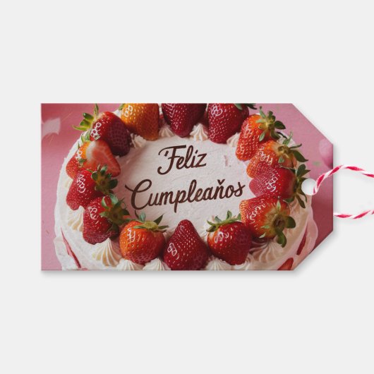 Feliz Cumpleaños Cadeaulabel (Voorkant (Horizontaal))