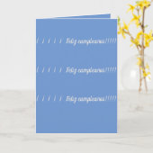 Feliz cumpleaños. Christelijke Happy Birthday Kaart (Gele Bloem)