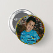 Feliz Cumpleanos Circle Fotosjabloon Ronde Button 5,7 Cm (Voorkant /achterkant)