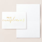 Feliz Cumpleaños Elegant Spain Happy Birthday Folie Kaarten (Display)