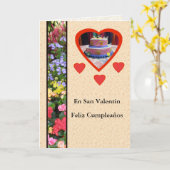 Feliz Cumpleaños Engelse Dia San Valentin Femenino Kaart (Gele Bloem)