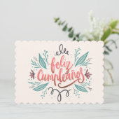 Feliz Cumpleanos Feestdagenkaart (Staand voorkant)