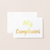 Feliz Cumpleaños Folie Kaarten (Voorkant met envelop)