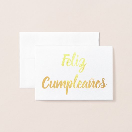 Feliz Cumpleaños Folie Kaarten (Voorkant met envelop)