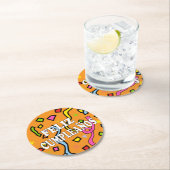 Feliz Cumpleanos Happy Birthday in het Spaans Ronde Kartonnen Onderzetter (Insitu)