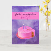 Feliz Cumpleaños - Happy Birthday Kaart in het Spa (Gele Bloem)