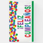 Feliz Cumpleaños Happy Birthday Spandoek (Verticaal)