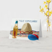 **FELIZ CUMPLEANOS*-HAPPY BIRTHDAY SPANISH KAART (Gele Bloem)