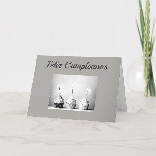**FELIZ CUMPLEANOS**-HAPPY BIRTHDAY SPANISH KAART (Voorkant)
