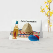 FELIZ CUMPLEANOS-HAPPY BIRTHDAY SPANISH KAART (Gele Bloem)