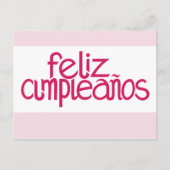 Feliz Cumpleaños heet roze Briefkaart (Voorkant)