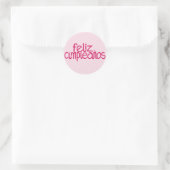 Feliz Cumpleaños hete roze Sticker (Tas)