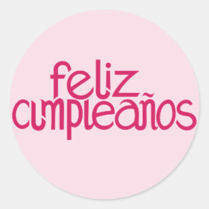 Feliz Cumpleaños hete roze Sticker