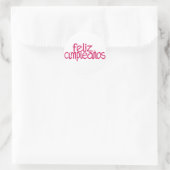 Feliz Cumpleaños hete roze Sticker (Tas)