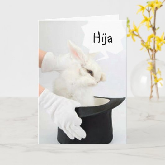 FELIZ CUMPLEANOS HIJA-HAPPY BIRTHDAY DAUGHTER KAART (Gele Bloem)